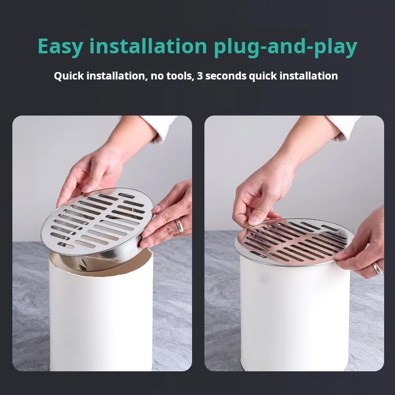 Durable Anti-Blocking Outdoor Floor Drain Large Displacement Straight-through Stainless Steel Floor Drain with Non-blocking