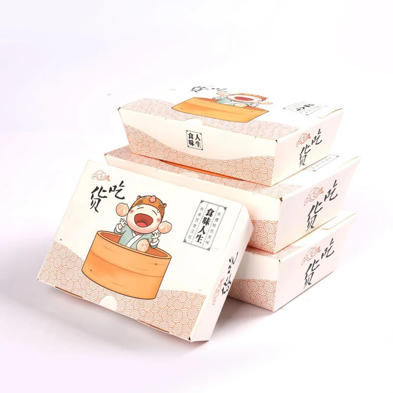paper Kraft white food paper box tray for dessert sushi food paper box crayfish