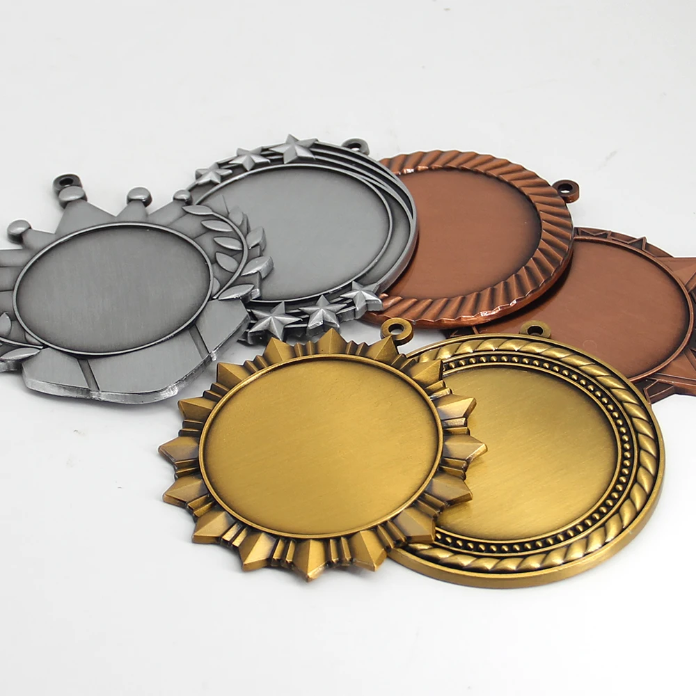 Award Medal Blank Gold Plated Souvenir Medalla Sublimable Stainless Steel Iron Metal Gold Medals Custom 3D Medals