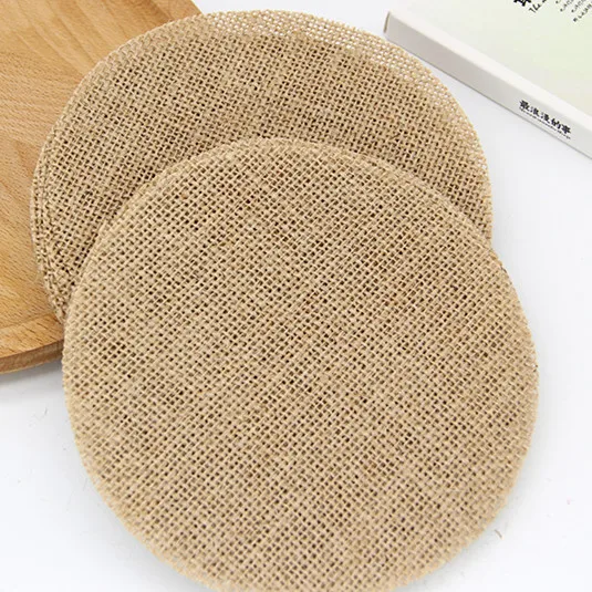 Customized Size Jute Burlap Sheet DIY Rustic Round Square Hessian Placemats 100% Jute Fabric Natural Treated Burlap Sheet