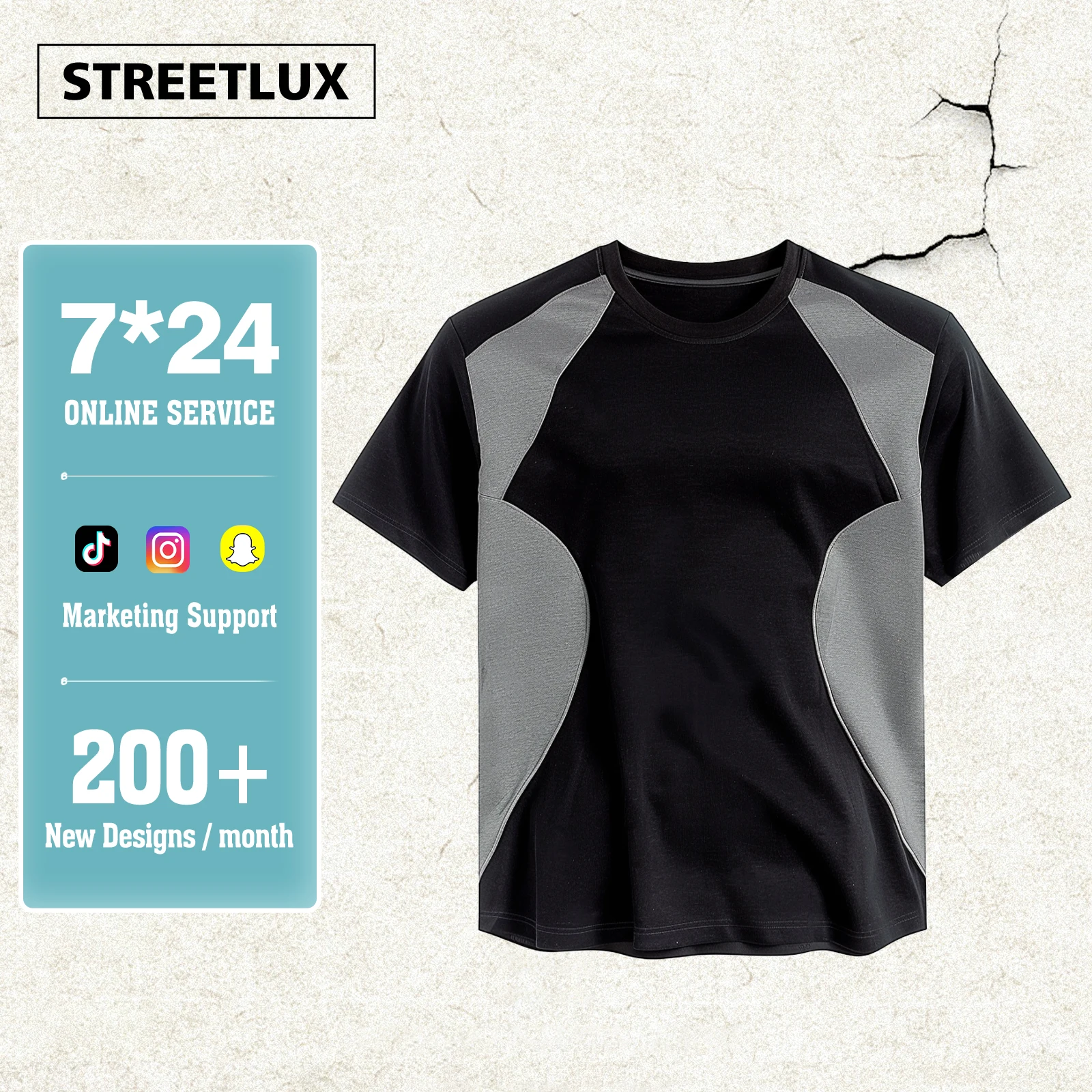 StreetLux одежда высокого качества для мужчин Роскошная изготовленная на заказ Тяжелая 100% хлопковая футболка большого размера двухцветная
