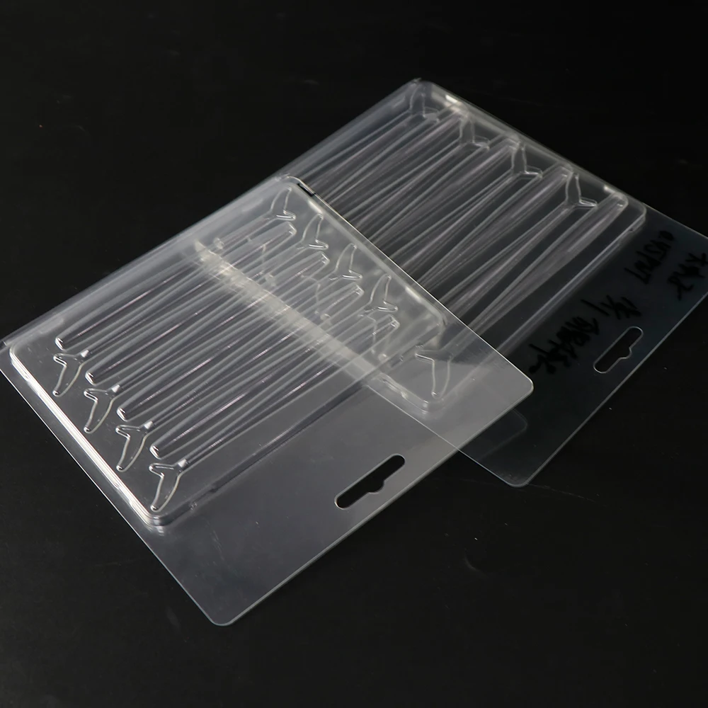 Custom Clear PVC Soft Plastic Fishing Lure Box Blister Packaging for Fishing Lures