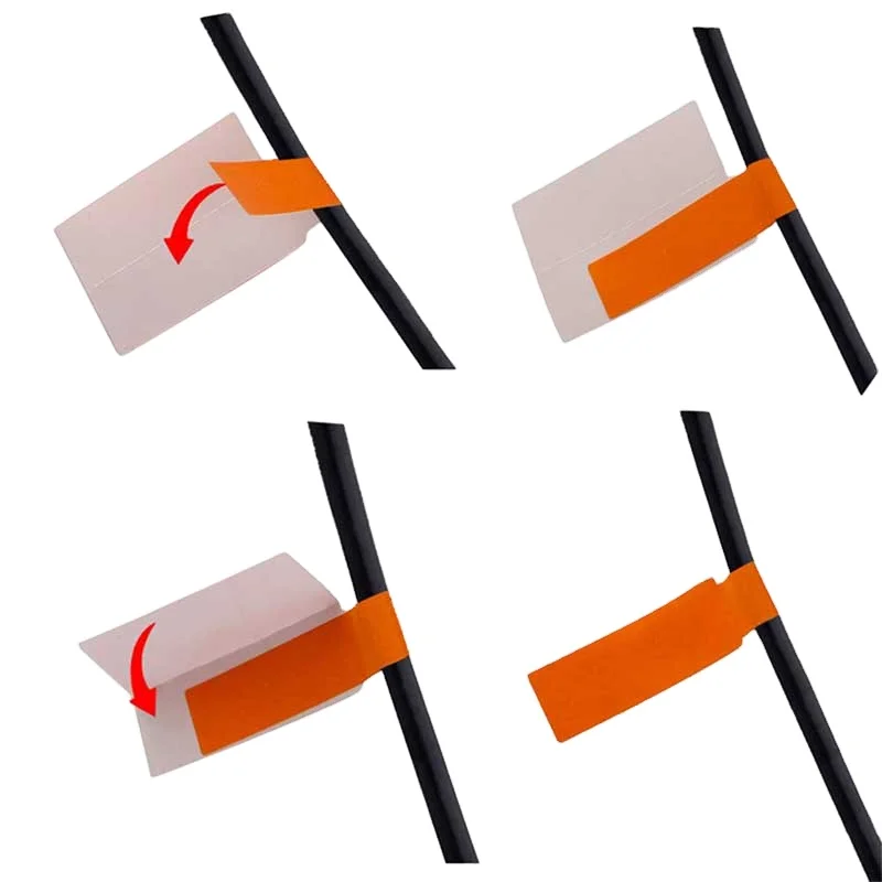 fireproof safe usb power fiber optic cable label flag fold fireproof material central cable labels