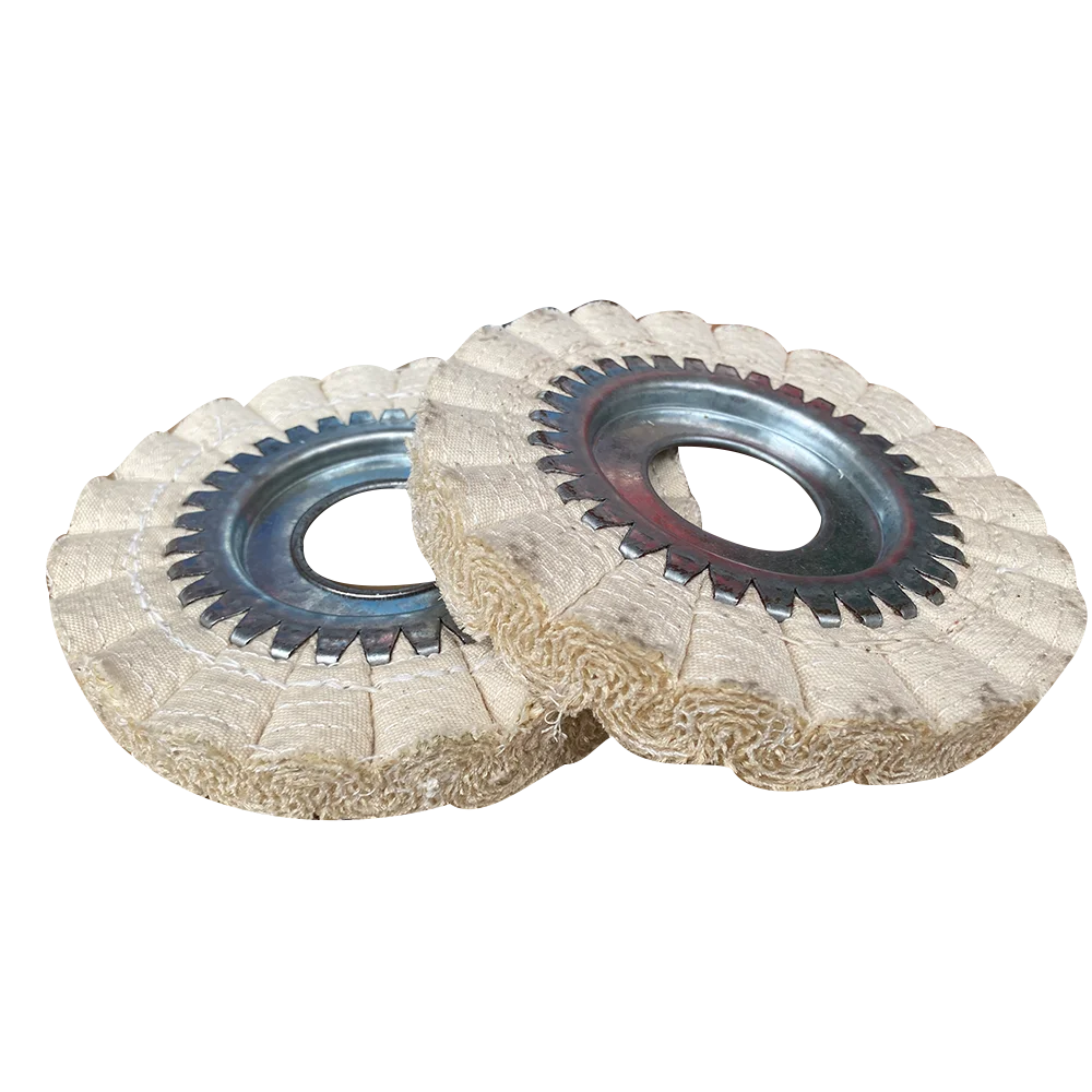 White cotton cloth buffing wheel of polishing machine with buffing wheel