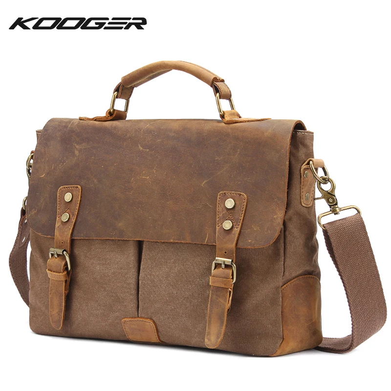 Vintage Male Computer Business Bag Women Office Portable Briefcase For Men Laptop Bag