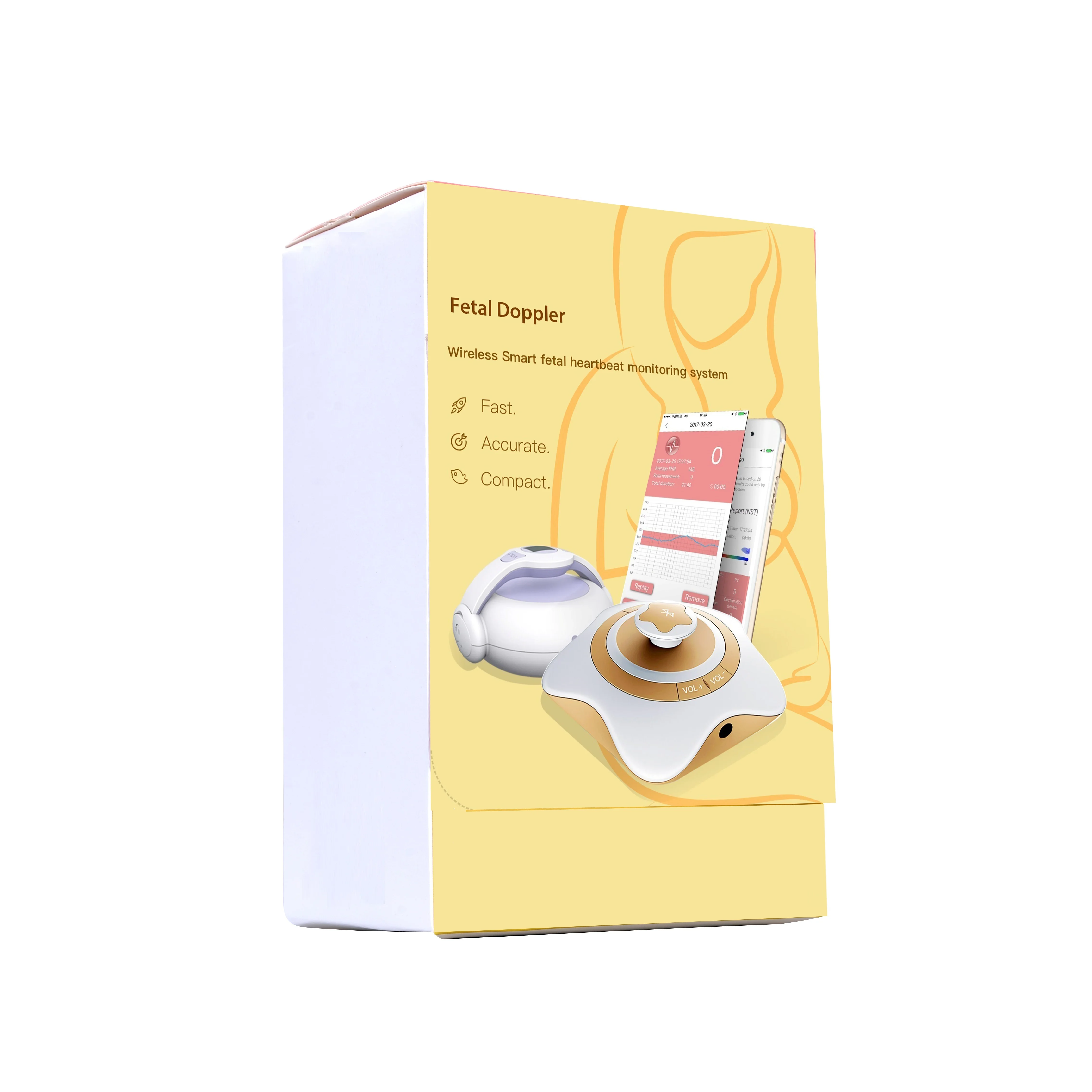 new design medical factory wholesale wireless fetal doppler