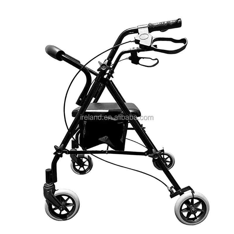 Steel Frame Walker Rollator Shopping Cart Rehabilitation Walking Aid for the elderly
