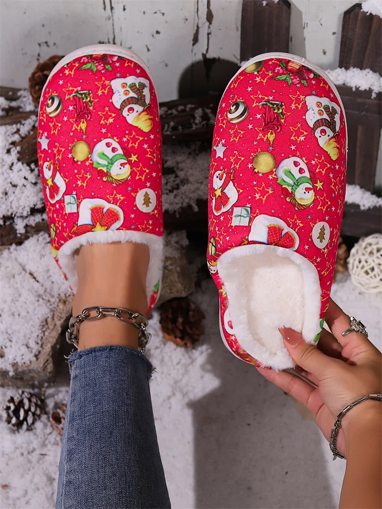 Soft Memory Foam Non-Slip Indoor House Slippers Home Shoes for Christmas Bedroom Hotel Travel Spa