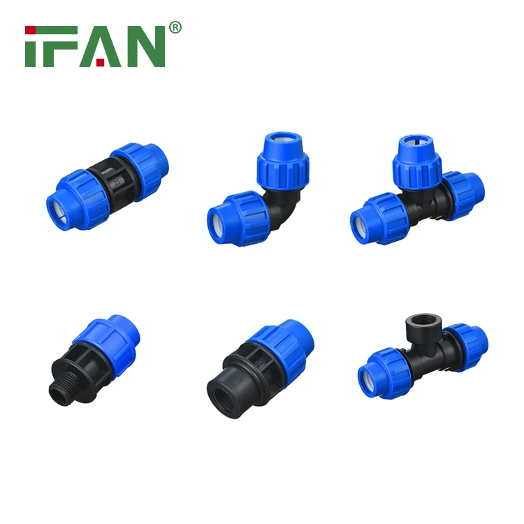 Ifan полноразмерные трубы и фитинги Hdpe синего цвета для очистки сточных