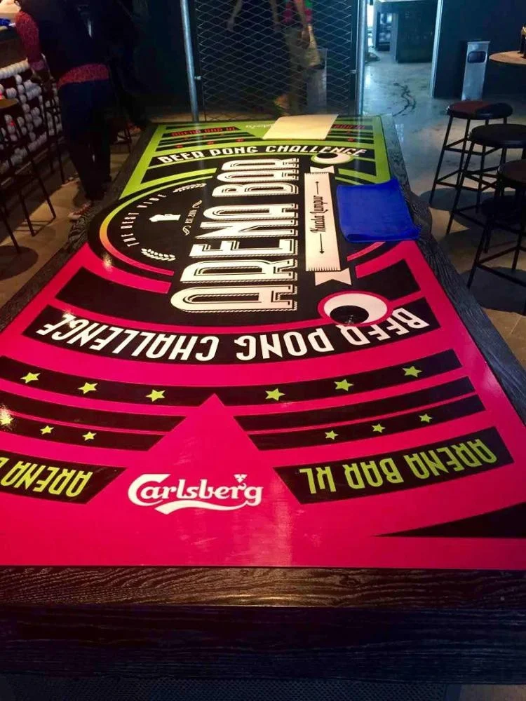 
led beer pong beer slap game table 