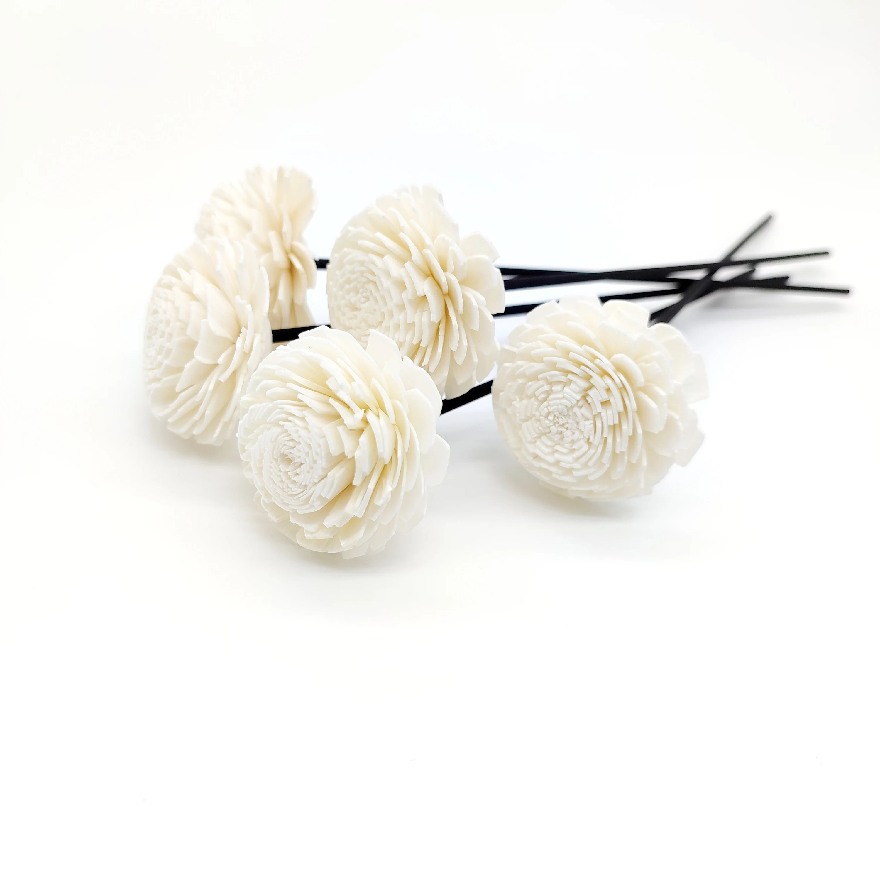 2024 New Products Hot Sale Natural White Sola Flower with Cotton Ropes Reed diffuser Flower stick