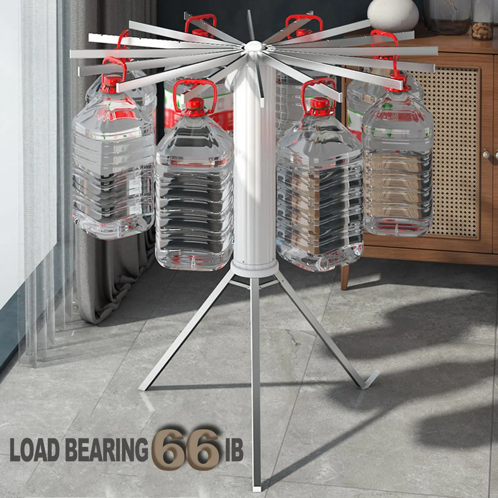 Triangle All Aluminum Drying Rack Foldable Plastic Design Glossy  for Living Room Space