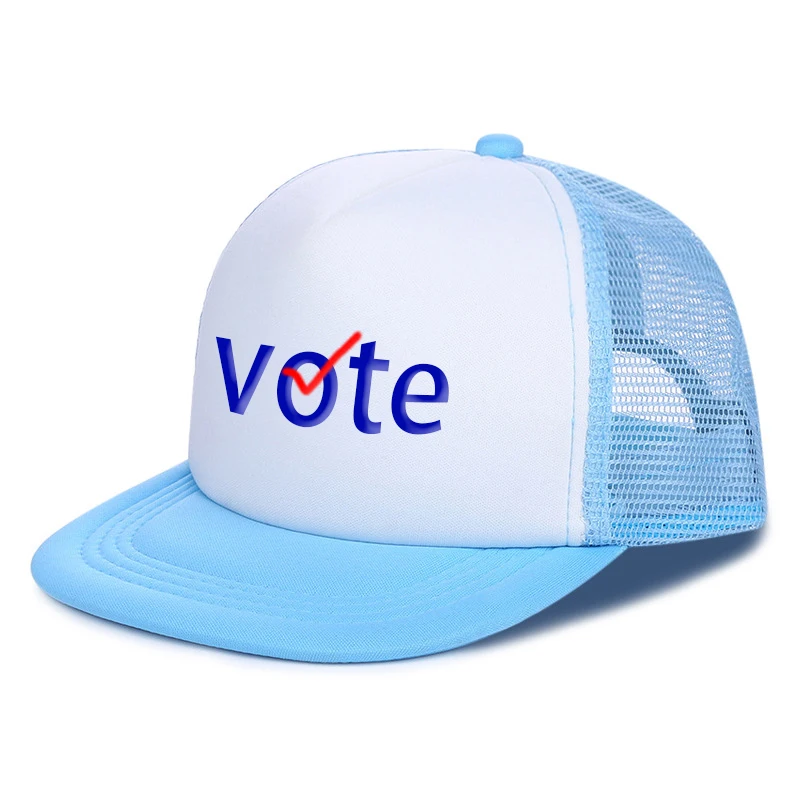 Wholesale Custom Logo Gifts Election Campaign Vote White Election Political Mesh Cap Sports Cap Hats