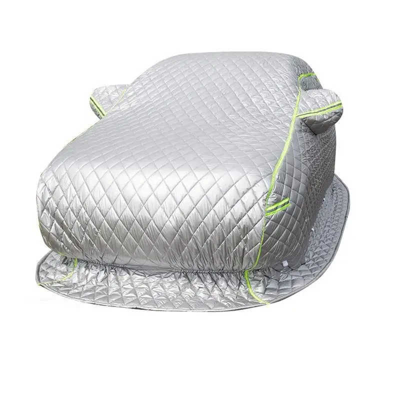 High Quality Winter Car Cover Outdoor Quilted Cotton Thickened Sports Folding Waterproof Pvc Zipper Door Universal Fit Car Cover