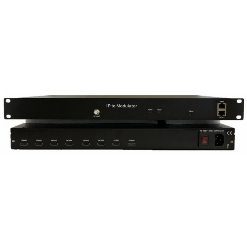 Digital TV broadcasting 8-Channel HD Encoder Modulator H264 HD MI TO RF Encoder Modulator