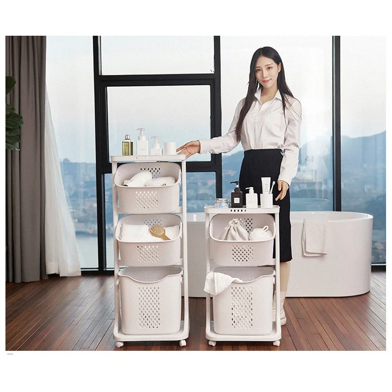 Заводские торговые точки двухслойная корзина для грязной одежды горячая Распродажа тележка