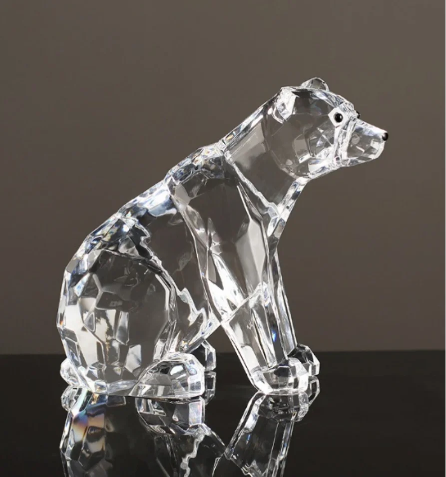 Home Decor Animal Model Crystal Figurine Statues Glass Bull Award 3d Souvenir Gift Package Etching Folk Art Transparent 1 Color