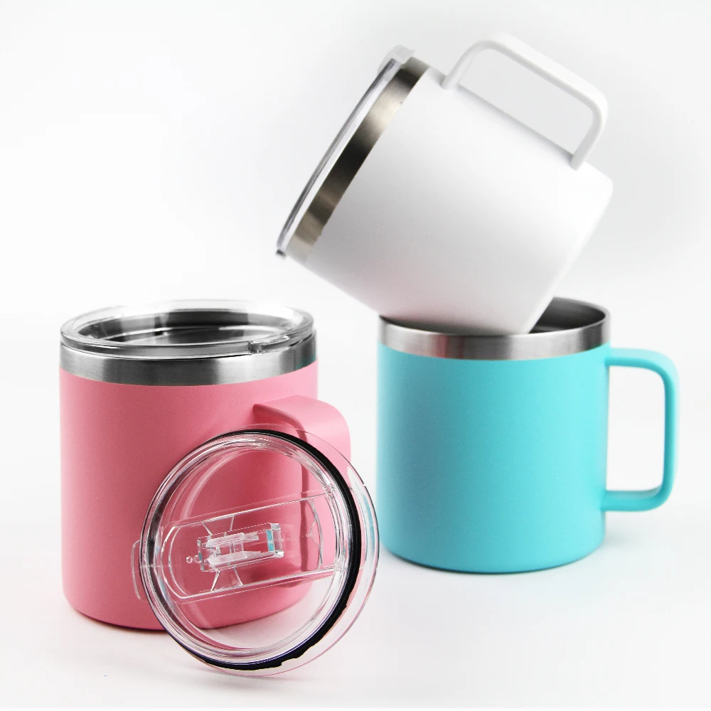 High quality 12oz &14oz insulated thermo custom double wall stainless steel travel coffee mugs with different lids and straw