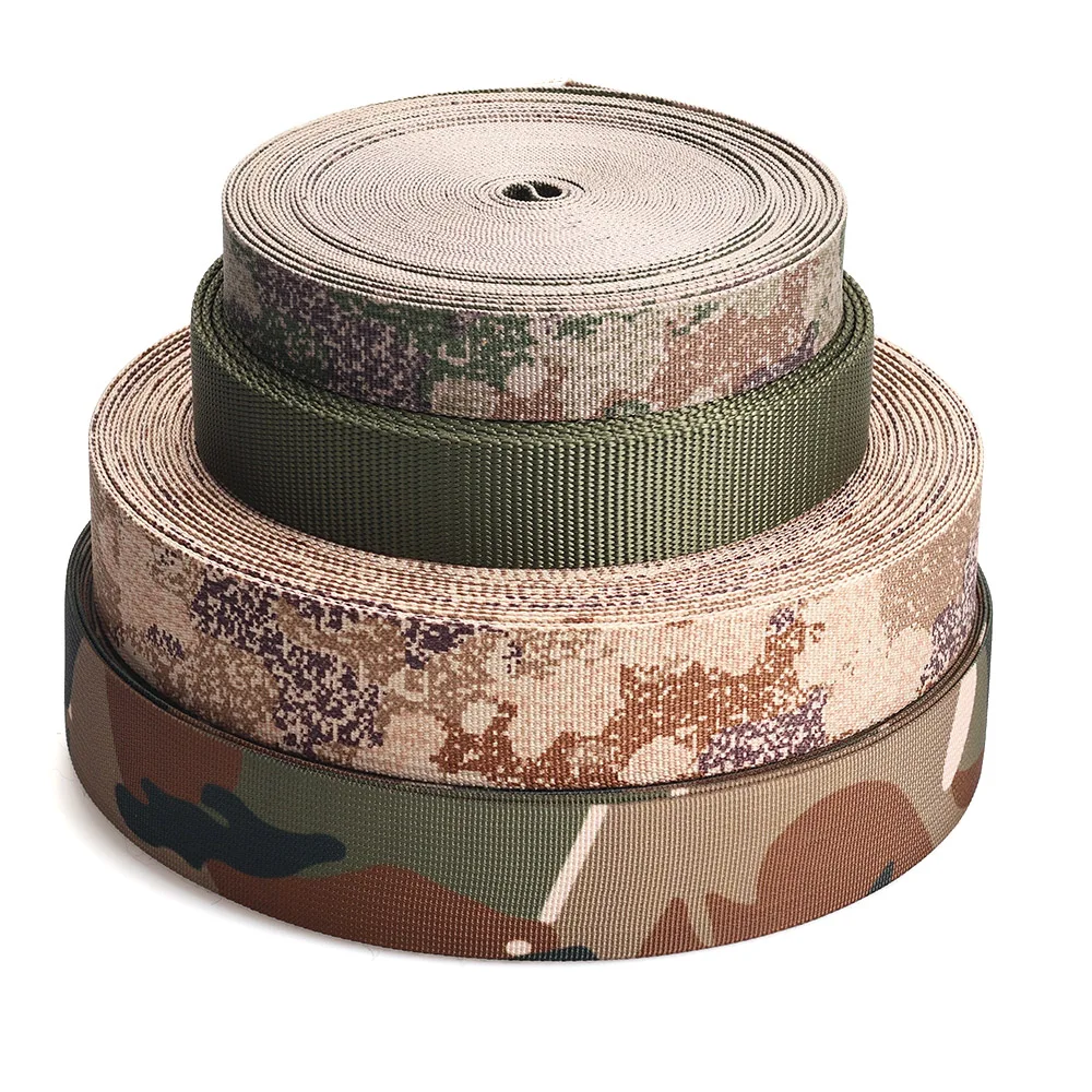 Hot Selling Quality Camo Webbing Belts Strap Ribbon With OEM Wholesale