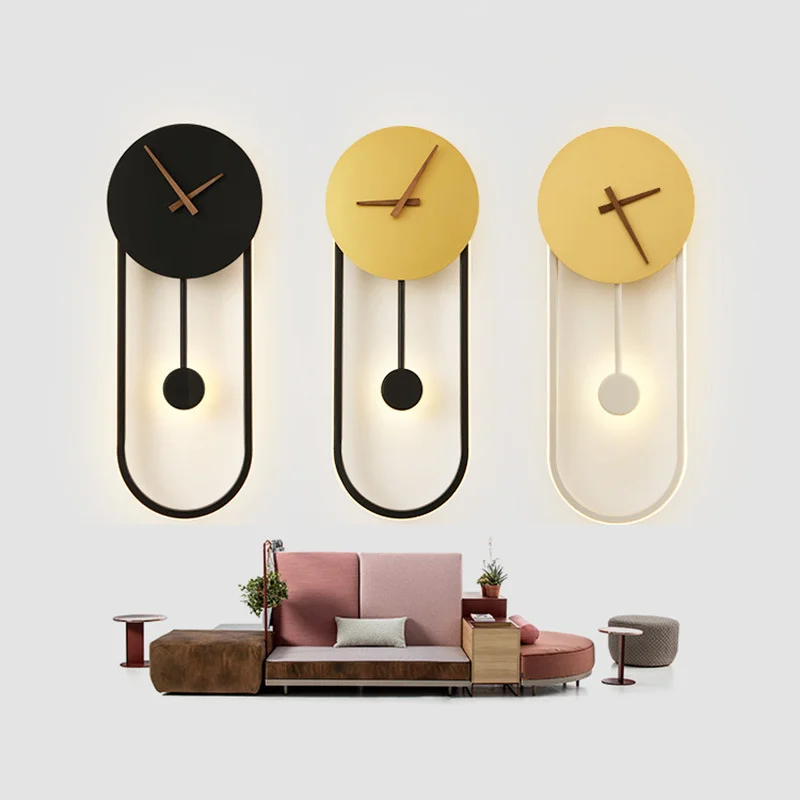 Nordic Light Luxury Wall Clock Living Room Home Decoration Personality Creative Wrought Iron