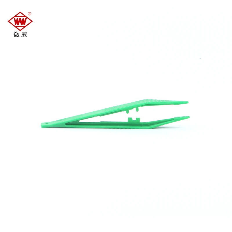 
Eco-friendly High Quality Green Disposable Large Size Plastic Tweezers 