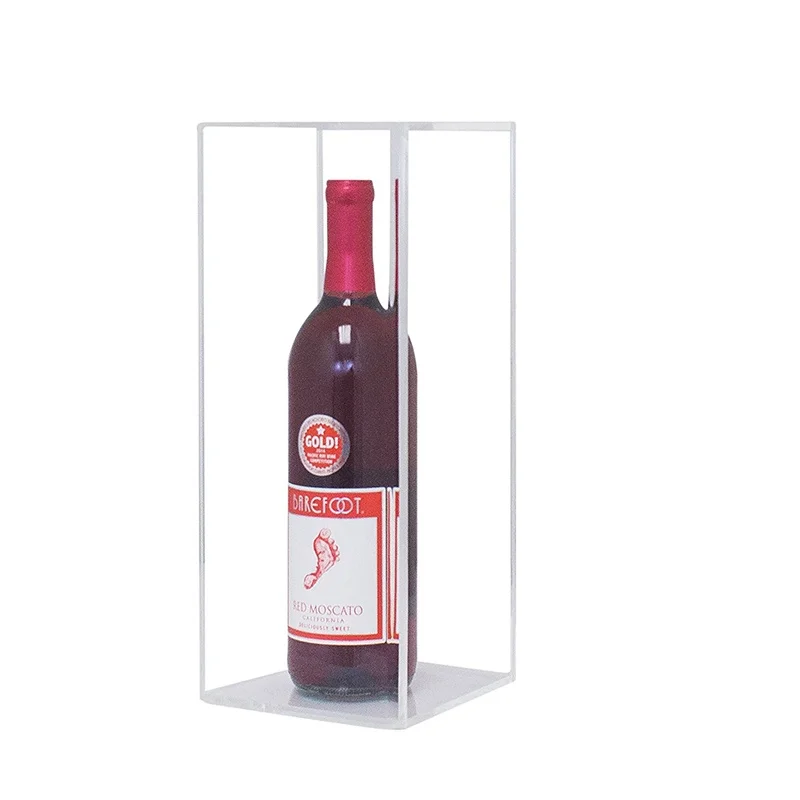 Custom Wine Showcase Box For Retail Clear Acrylic Wine Box