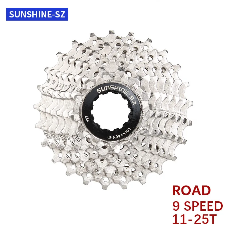 Sunshine 9 Speed Road Bike Cassette  23 25 28 30 32T Bicycle Flywheel Mountain Bike Cycling HG Freewheel