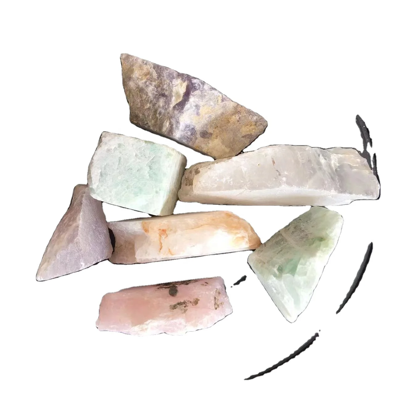 Wholesale natural crystal rough offcuts rolling stones merch alibabas stone crystal stone price