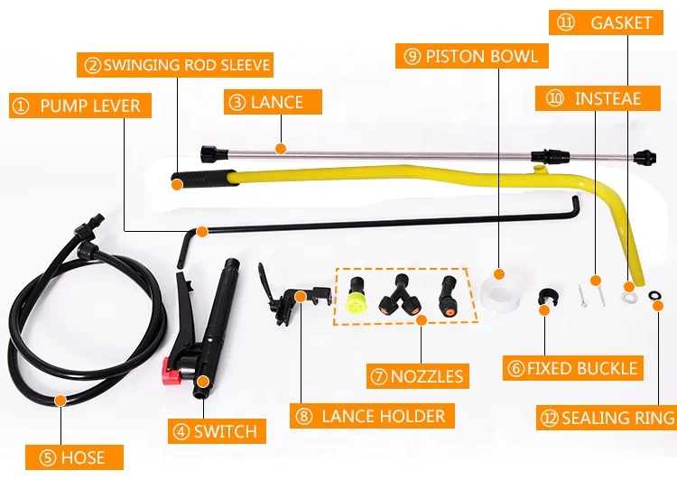 16L manual spray machine Agriculture knapsack hand plastic sprayer