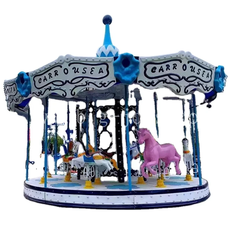Hot Sale Beautiful Children Carousel Horse Outdoor Playground Equipment Merry Go Round