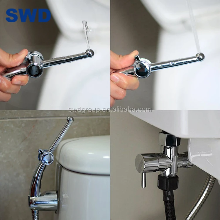 Portable Handheld Shattaf Bathroom Bidet Shower Sprayer Set With Hose Shattaf Toilet