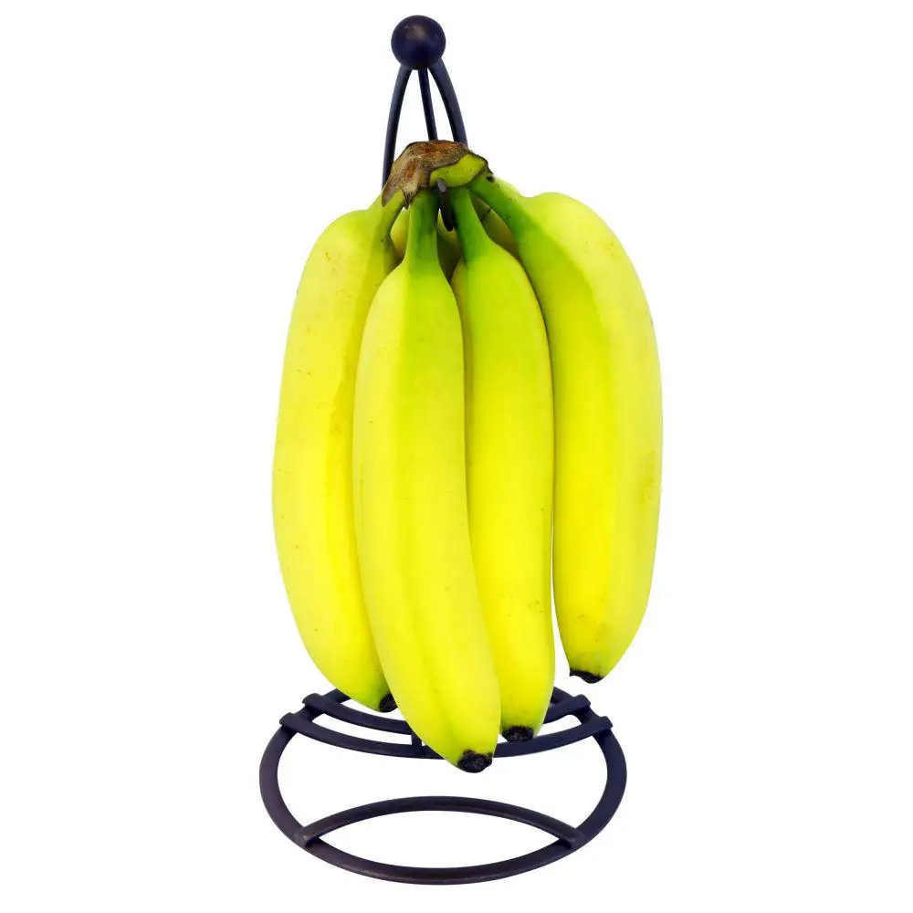 Satin Nickel Banana Holder Simple Modern Iron Wire Elegant Banana Hanger Tree Stand Hook