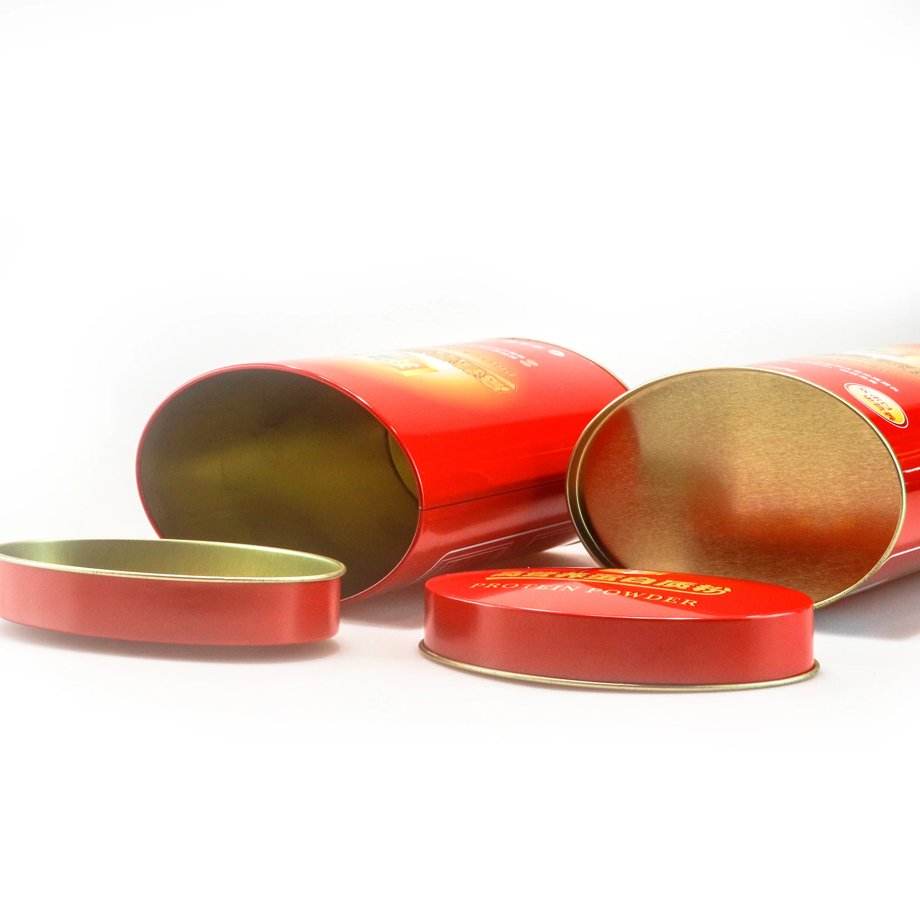 manufacturer custom oval shape packaging boxes cheap price biscuit/cookie tins gift pack metal tin box with lids