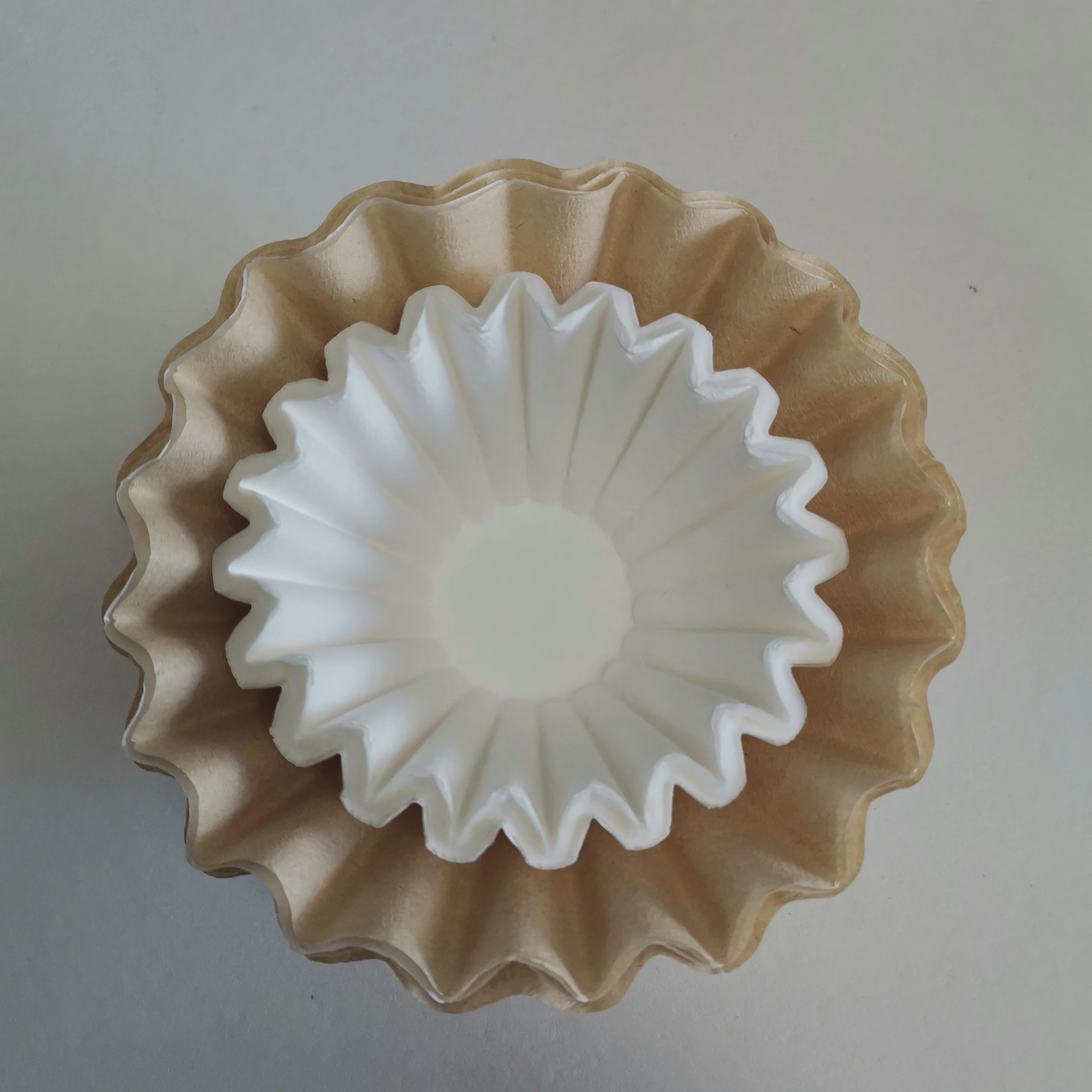 brown bowl coffee filter paper basket coffee filter