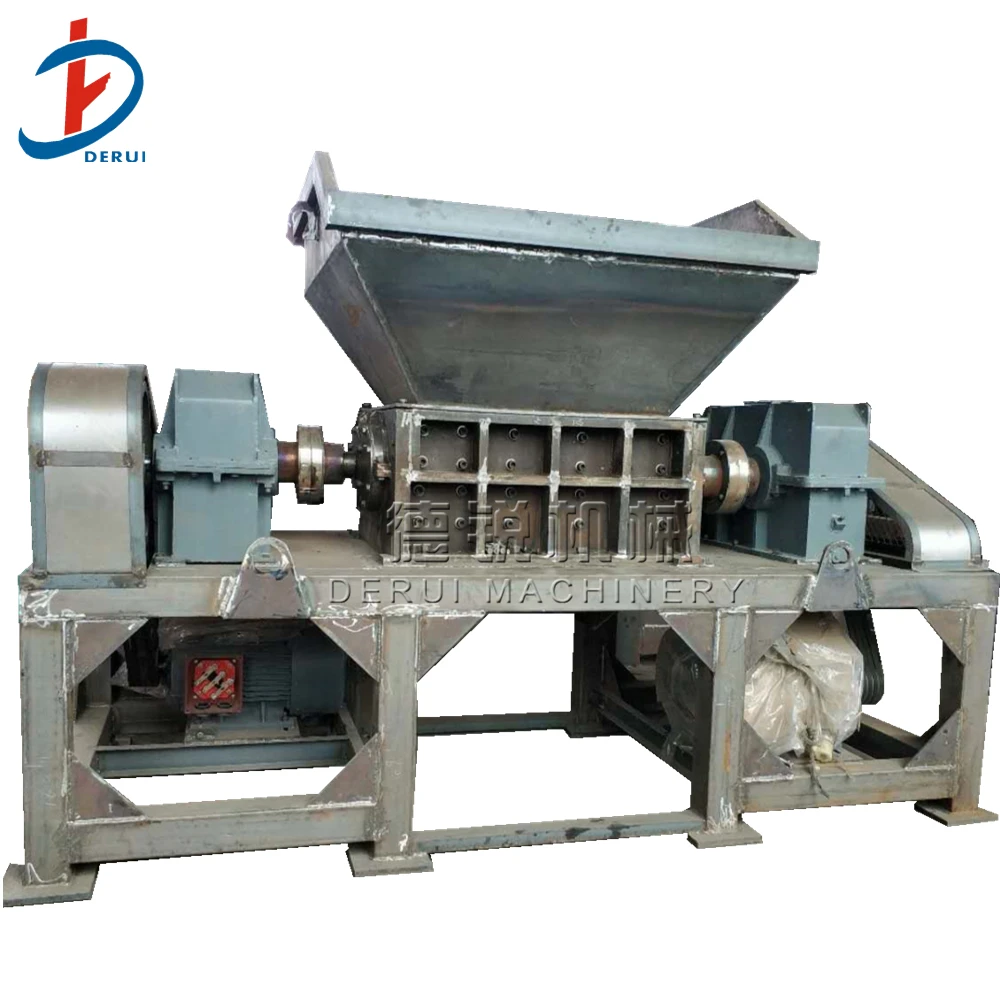 Twin Shaft Shredder Tire Waste Shredder Machine Small Tire Crusher For Sale