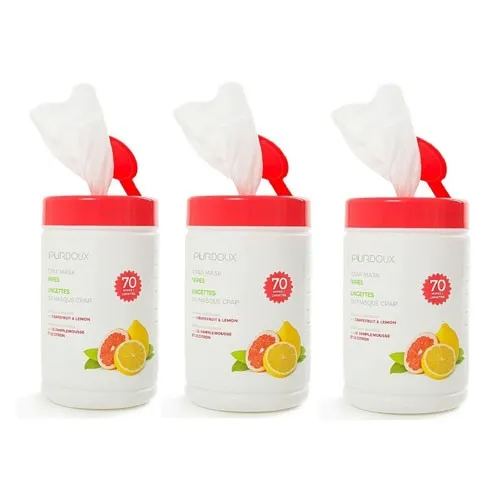 Private label 80ct Non scent Latex Free CPAP Mask Antibacterial Cleaning Wet Wipes