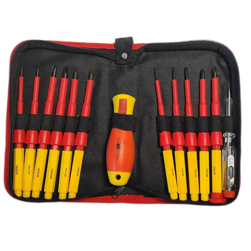 S675-13 SFREYA VDE 1000V Insulated Insulation tools case double color 13pcs Screwdriver Set kit