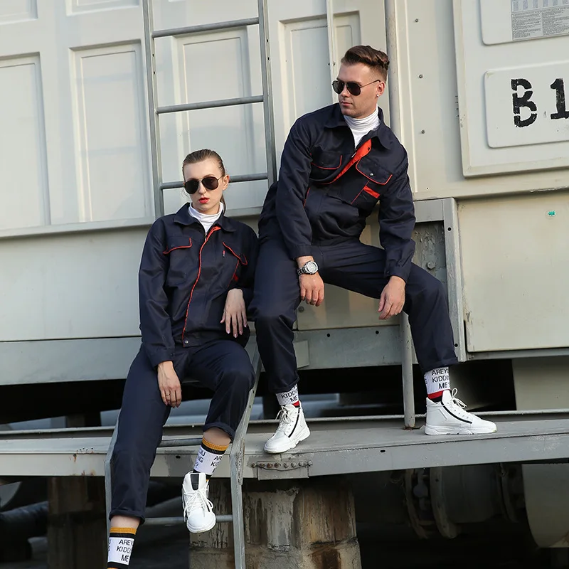 Spring and Autumn Long Sleeve suit Factory Outlet Work Clothes for Men and Women Wear-resistant Washable suit