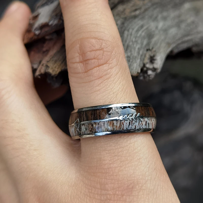 Custom Tungsten Ring Men Jewelry Rings Stainless Steel Ring Fashion Wholesale Man Vintage Jewelry Steel Anillos Hombre for Men