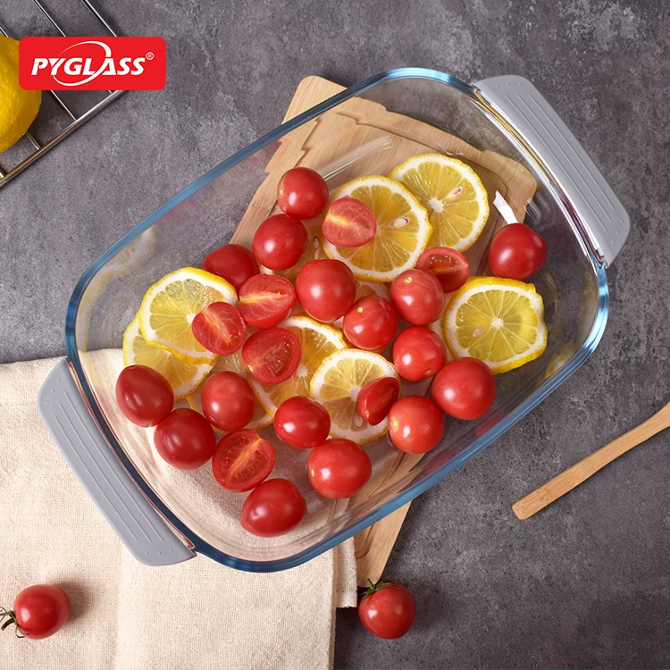 Rect. Glass Bakeware with handle, Baking Pans for Lasagna, Leftovers, Cooking, Kitchen, Freezer-to-Oven
