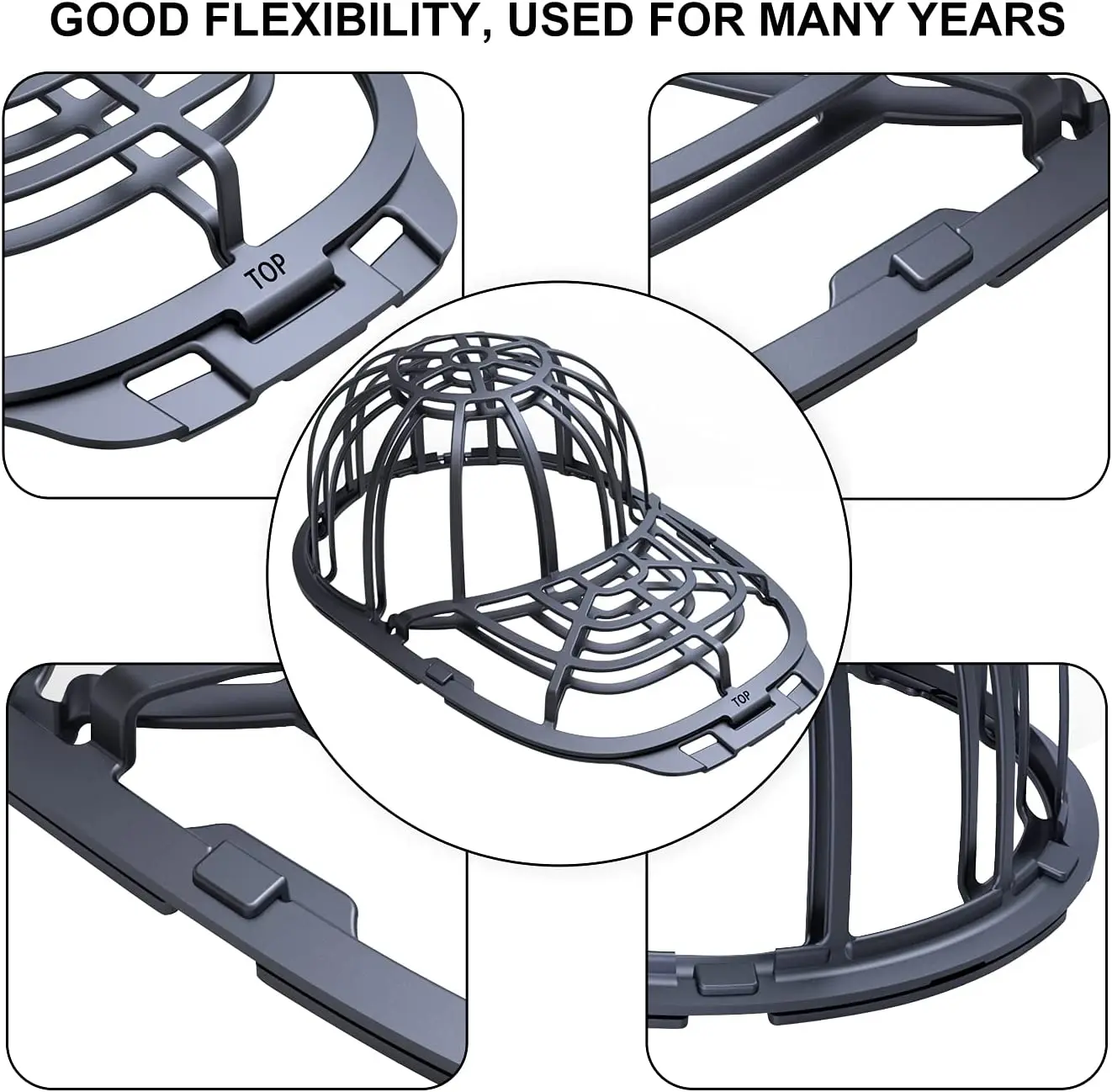 2 Pack Baseball Ball Hat Caps Washer Washing Cage Cleaner Cleaning for Dishwasher Cap Washing Protector Fit for Adults and Kids