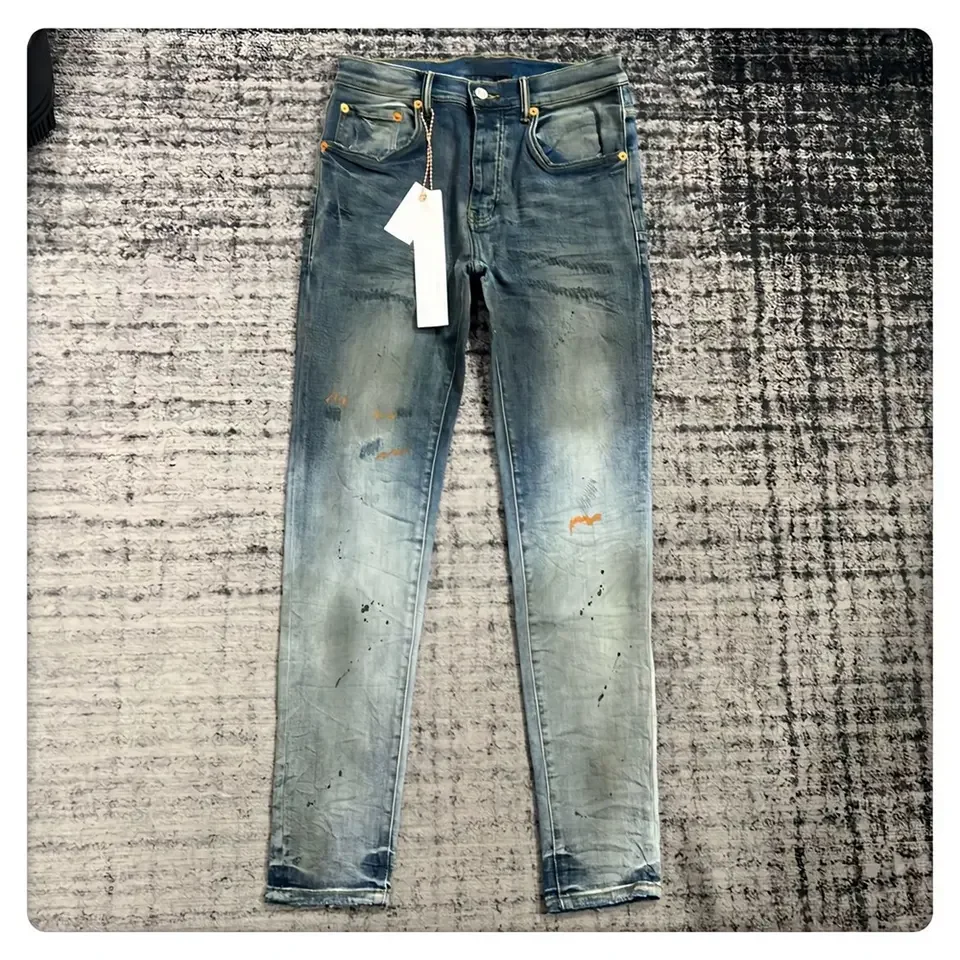 xxxxl brand Drop Shipping Mens Denim Pants Plus Size Casual Pattern Ripped Skinny stacked camo stacked jeans