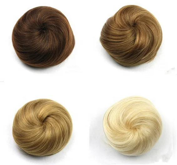 Factory wholesale fashionable synthetic hair bun hair donut bun