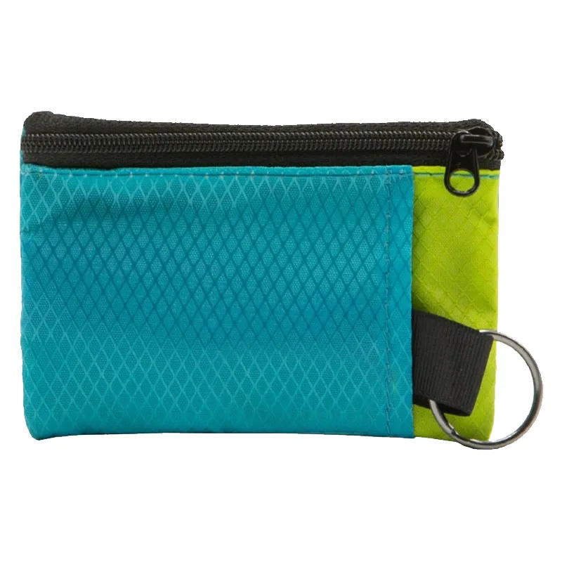 custom money pouch zipper coin purse risptop nylon casual men womens short wallet