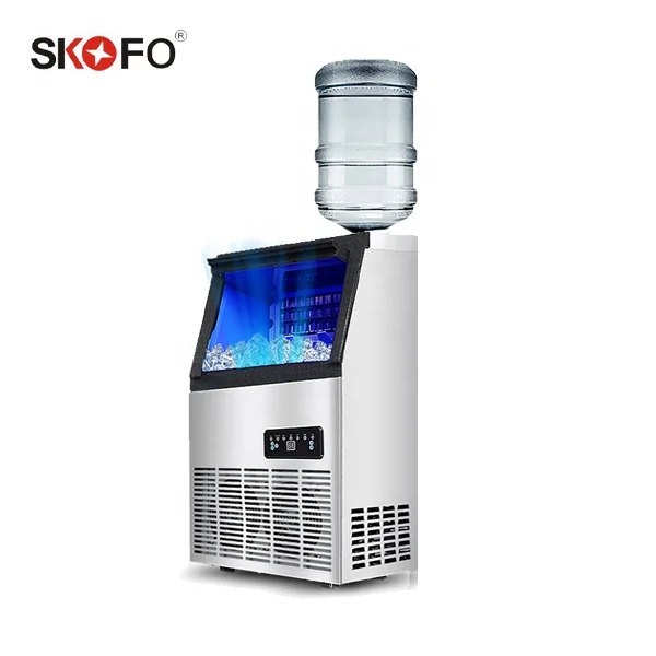 big capacity bar cafe office ice cubes machines water dispenser square countertop commercial ice machine