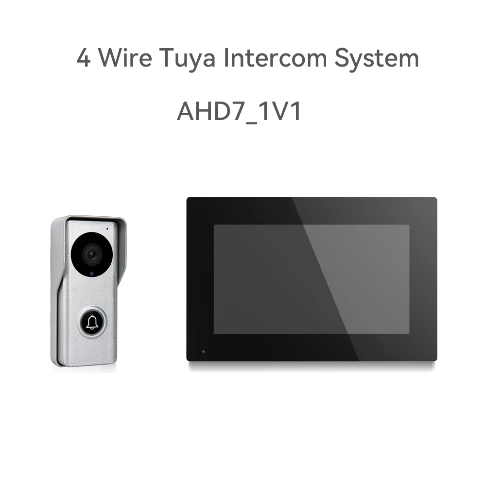 Smart ring video doorbell Tuya wifi AHD intercom system support tuya smart life unlock/monitor/intercom for home security