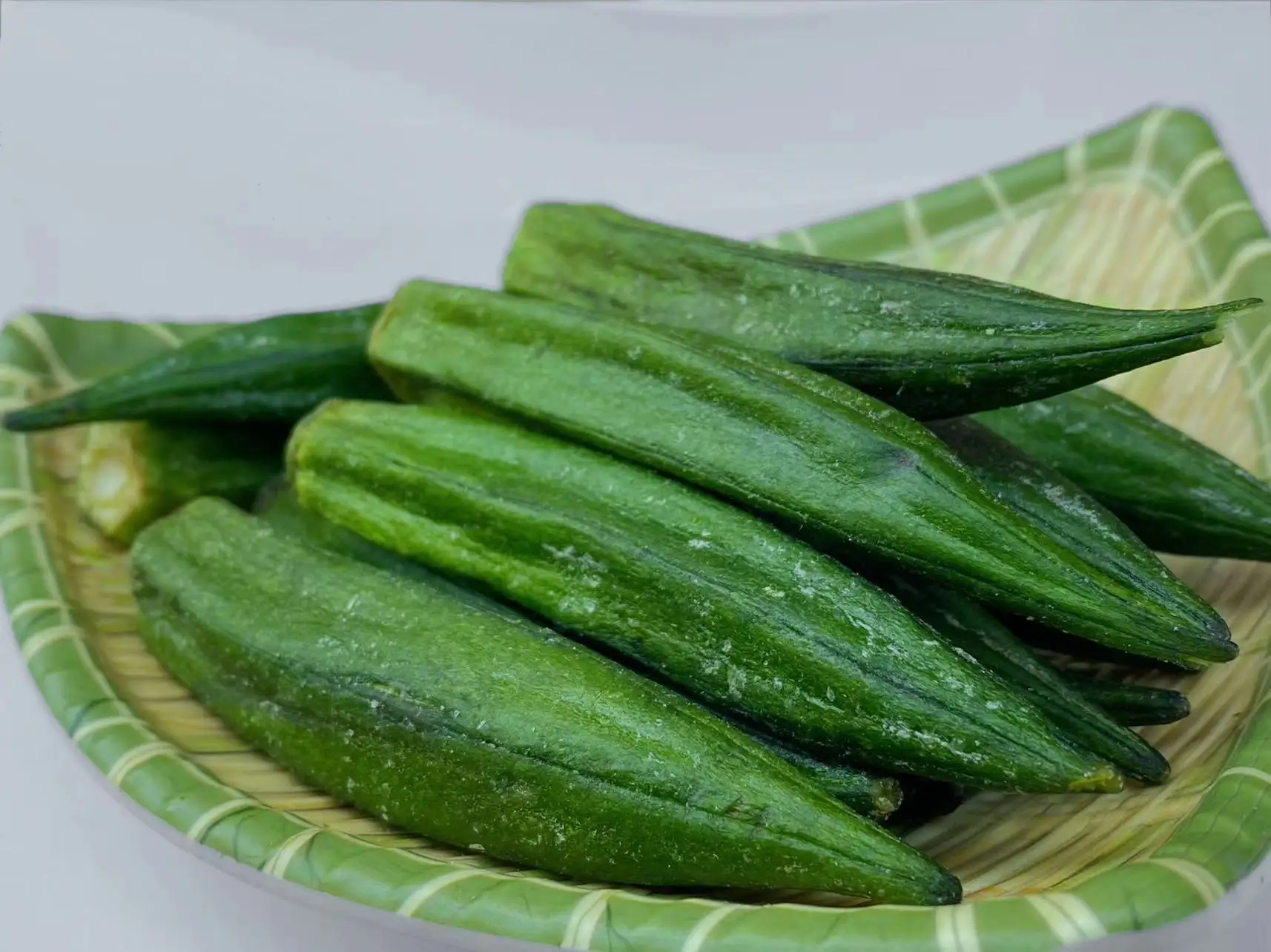 Fresh and Natural Dried Vegetables Organic Snacks Low Temperature Vacuum Fried Okra