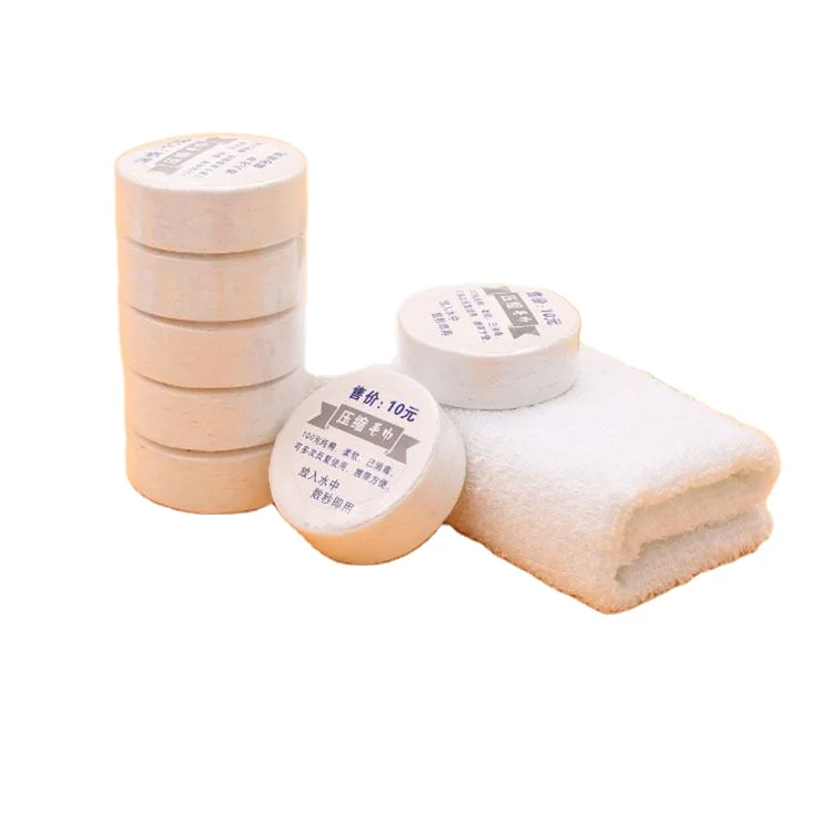 Hot Sale 100% Cotton round Shape Compact Towel Wholesale Disposable Soft Quick-Dry Woven Towel for Adults