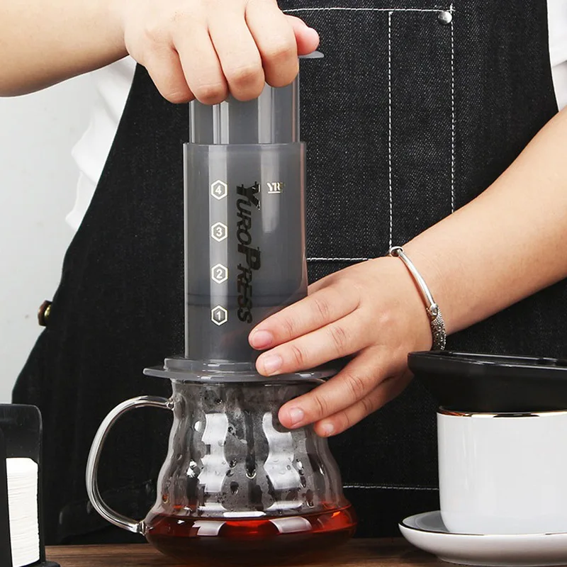Wholesale Eco-Friendly Bamboo Coffee Maker French Press coffee plunger with glass French Pres