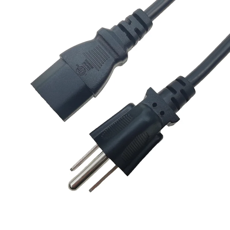 Wholesale USA Standard 18 AWG Replacement American IEC C13 AC Power Cord or PC or Monitor